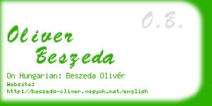 oliver beszeda business card